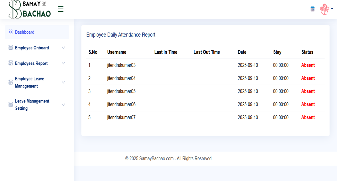 SamayBachao Dashboard 3